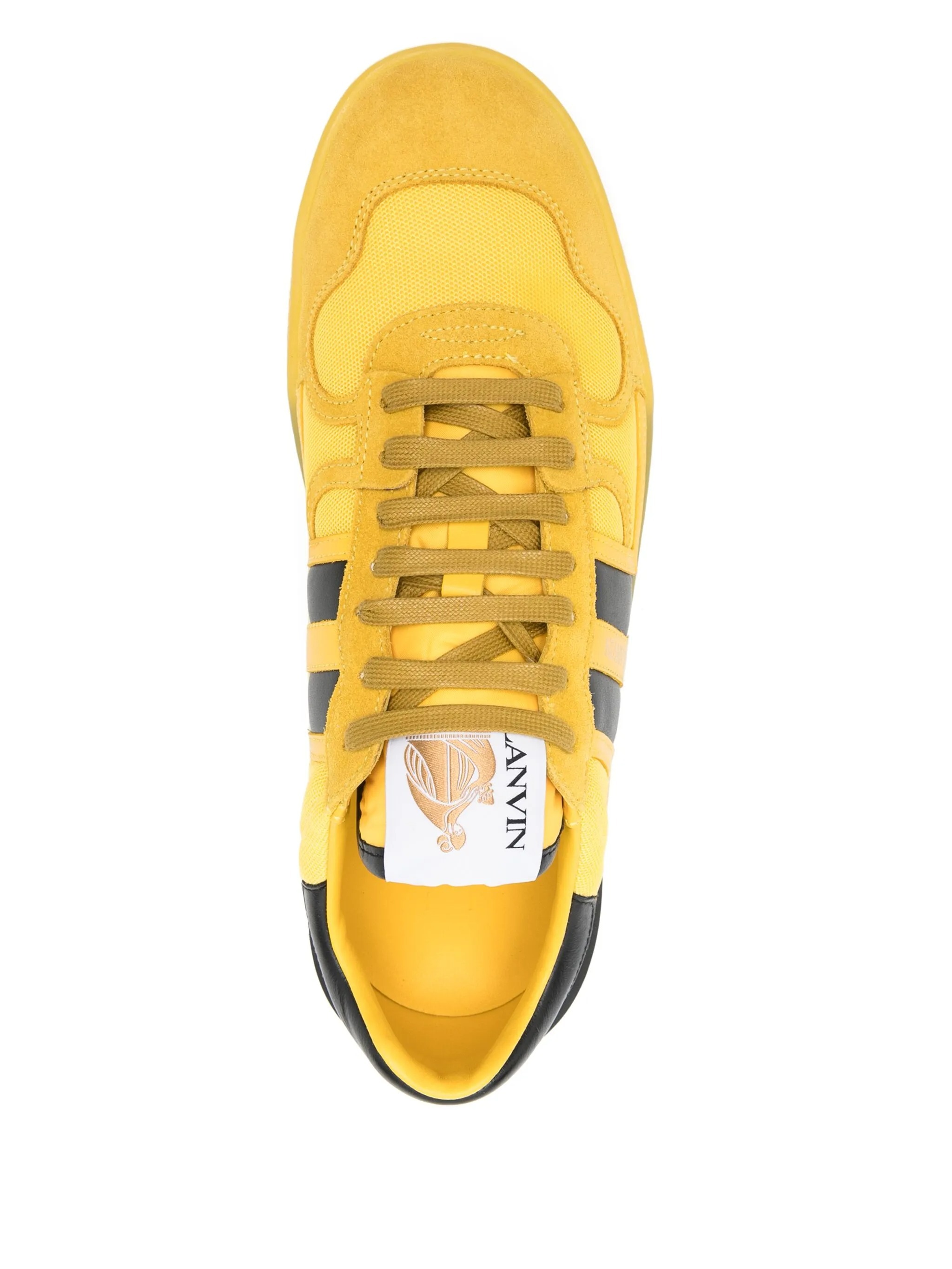 Lanvin Clay Sneakers In Yellow Suede And Fabric In Yellow