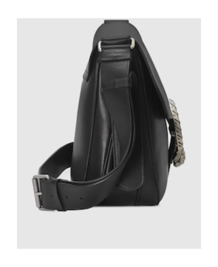 Gucci Dionysus Leather Messenger Bag In Black