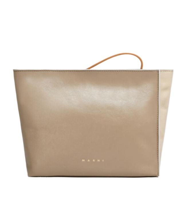 MARNI COLOURBLOCK LOGO-PRINT CLUTCH