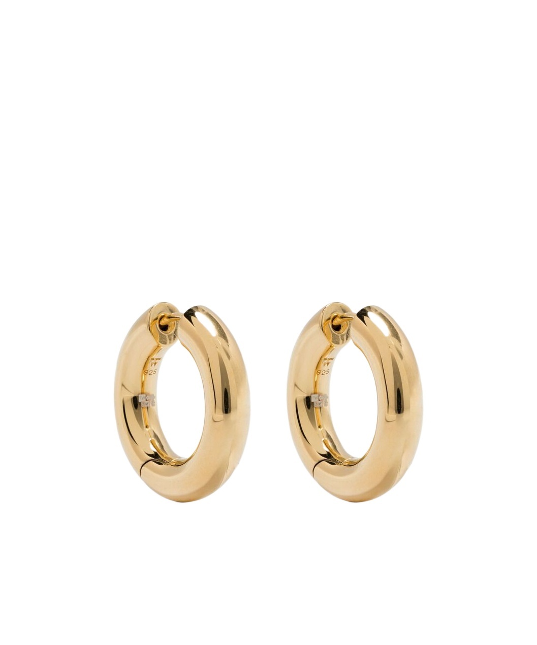 Tom Wood Medium Chunky Hoop Earrings In Yellow