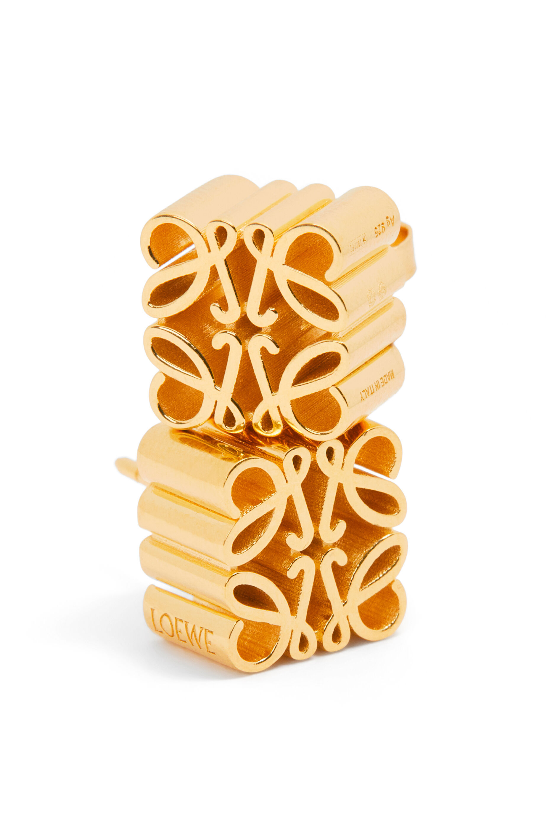 Loewe Anagram Cube Stud Earrings In Yellow