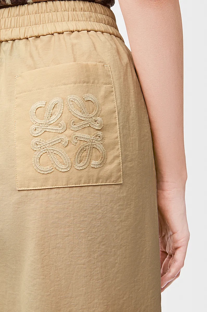 Loewe Elastic Waist Casual Pants In Light Beige