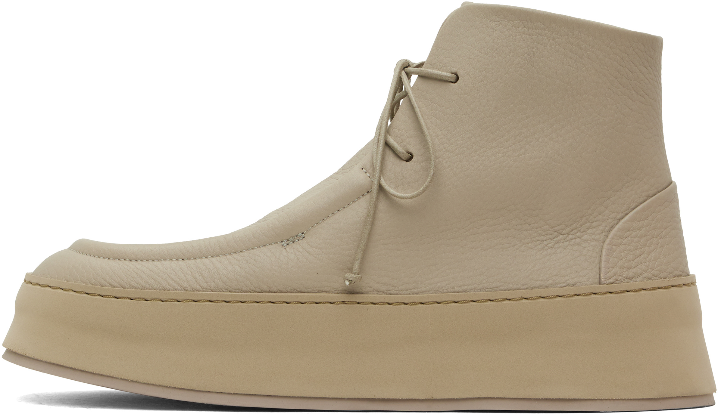 Marsèll Ssense Exclusive Gray Cassapana Ankle Boots In Nude