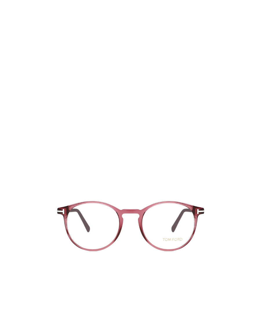 Tom Ford Transparent Round-frame Glasses In Pink