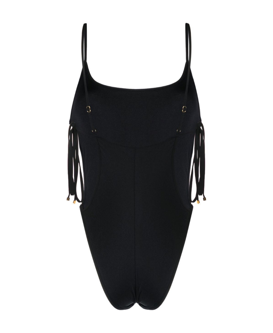 Blumarine Side Ties Onepiece Swimsuit In Black
