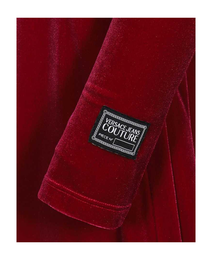 Versace Jeans Cut-out Velvet Dress In Red