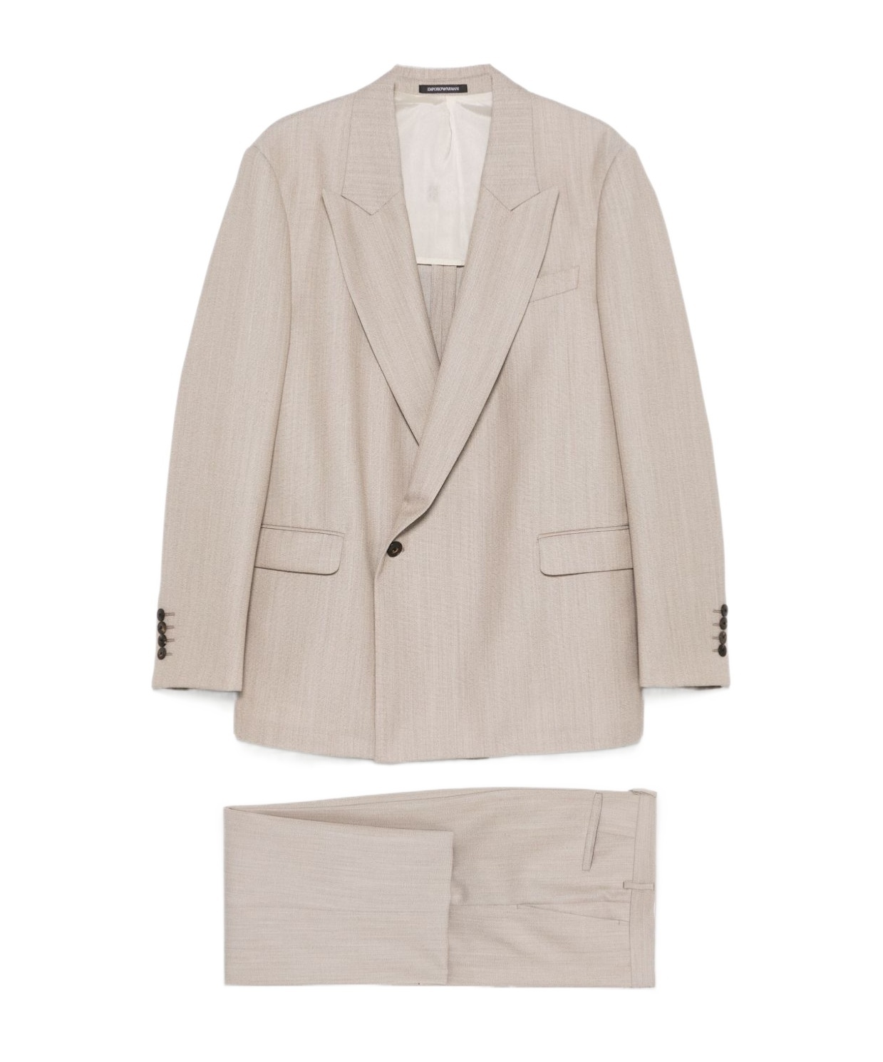 Emporio Armani Beige Wool Single-breasted Suit
