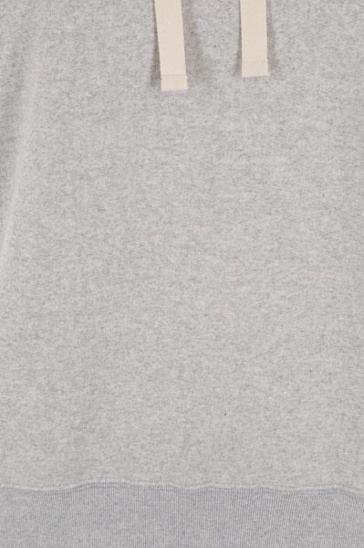 Jil Sander Logo-patch Drawstring Hoodie In Gray