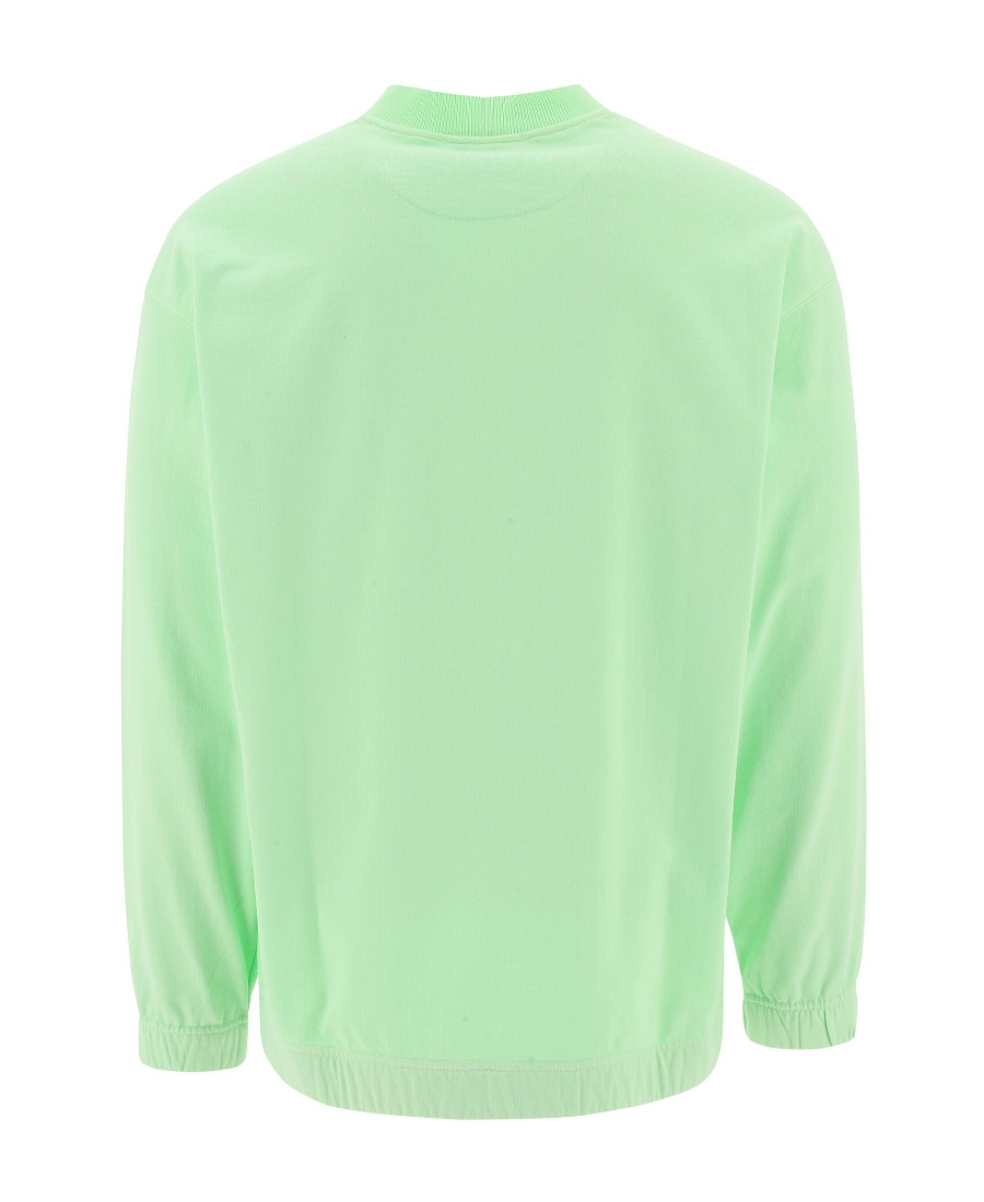 Stone Island Logo-print Long-sleeve Sweatshirt In Green