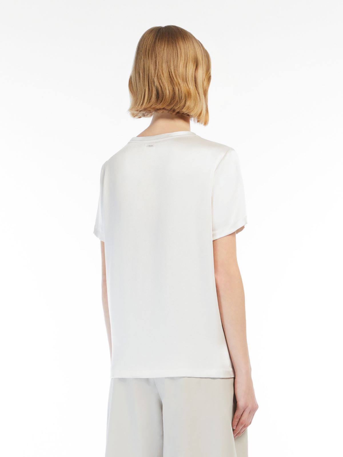 Max Mara Maser Short White Cotton T-shirt In White