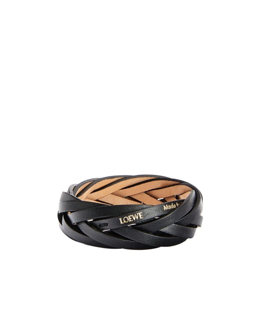 Loewe Logo Braided Bracelet In Black