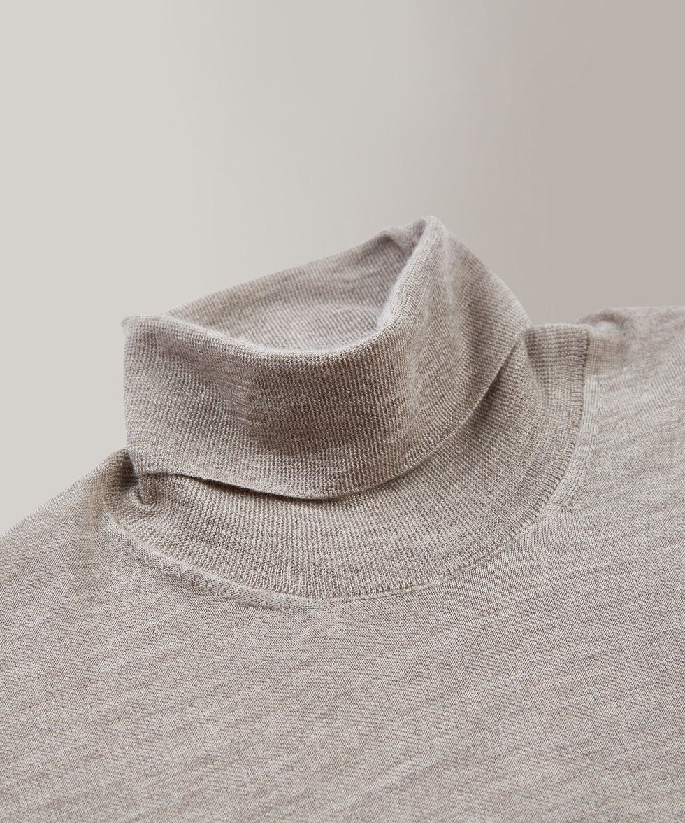 Zanone Turtleneck Sweater In Nude