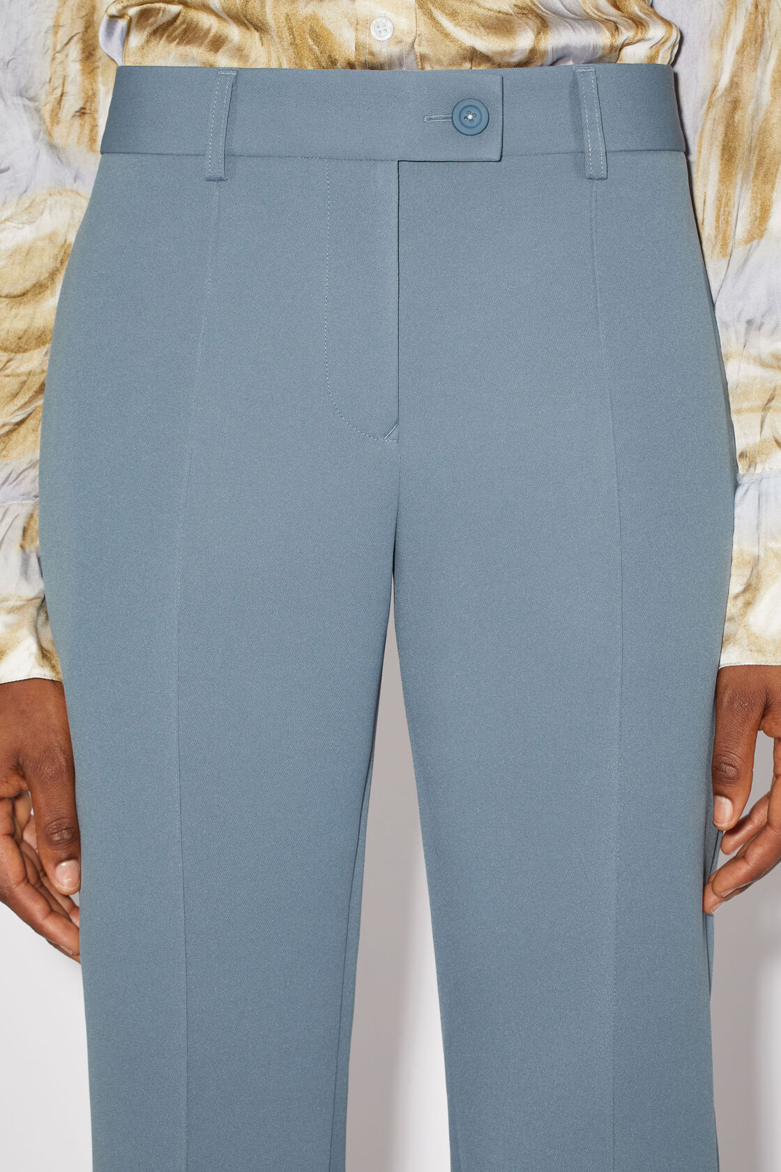 Acne Studios High-waisted Trousers In Blue