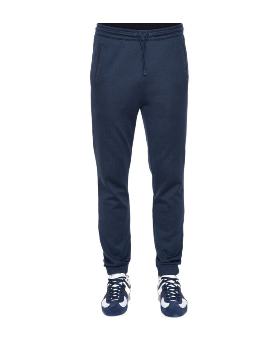 Hugo Boss Navy Logo Tape Tracksuit Lounge Pants In Blue