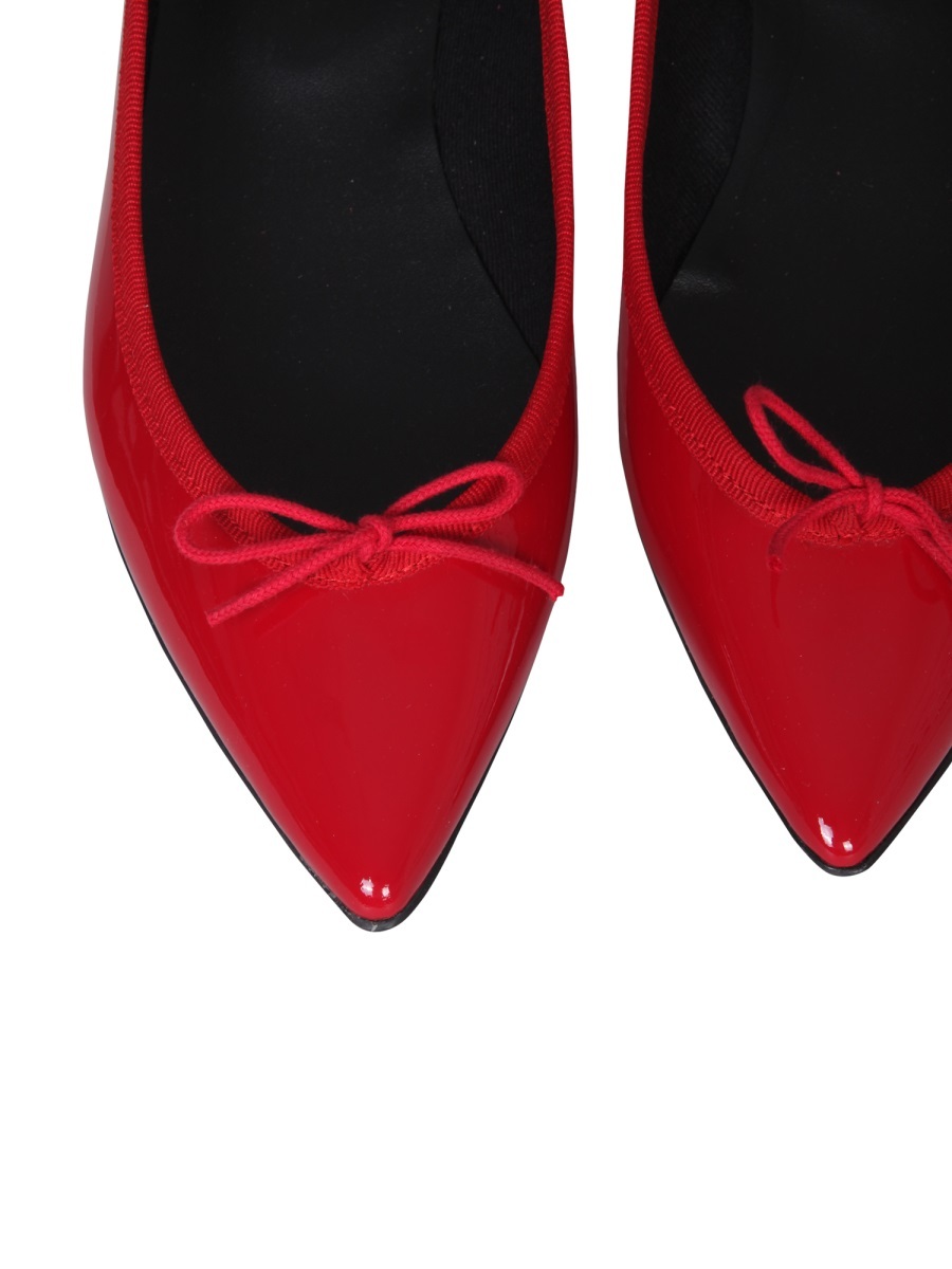 Repetto Red Brigitte Pointy Toe Ballerina Flats In Red