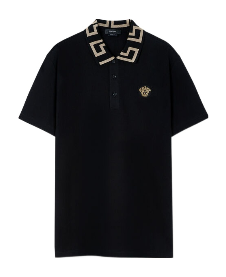 VERSACE MEDUSA HEAD MOTIF POLO SHIRT