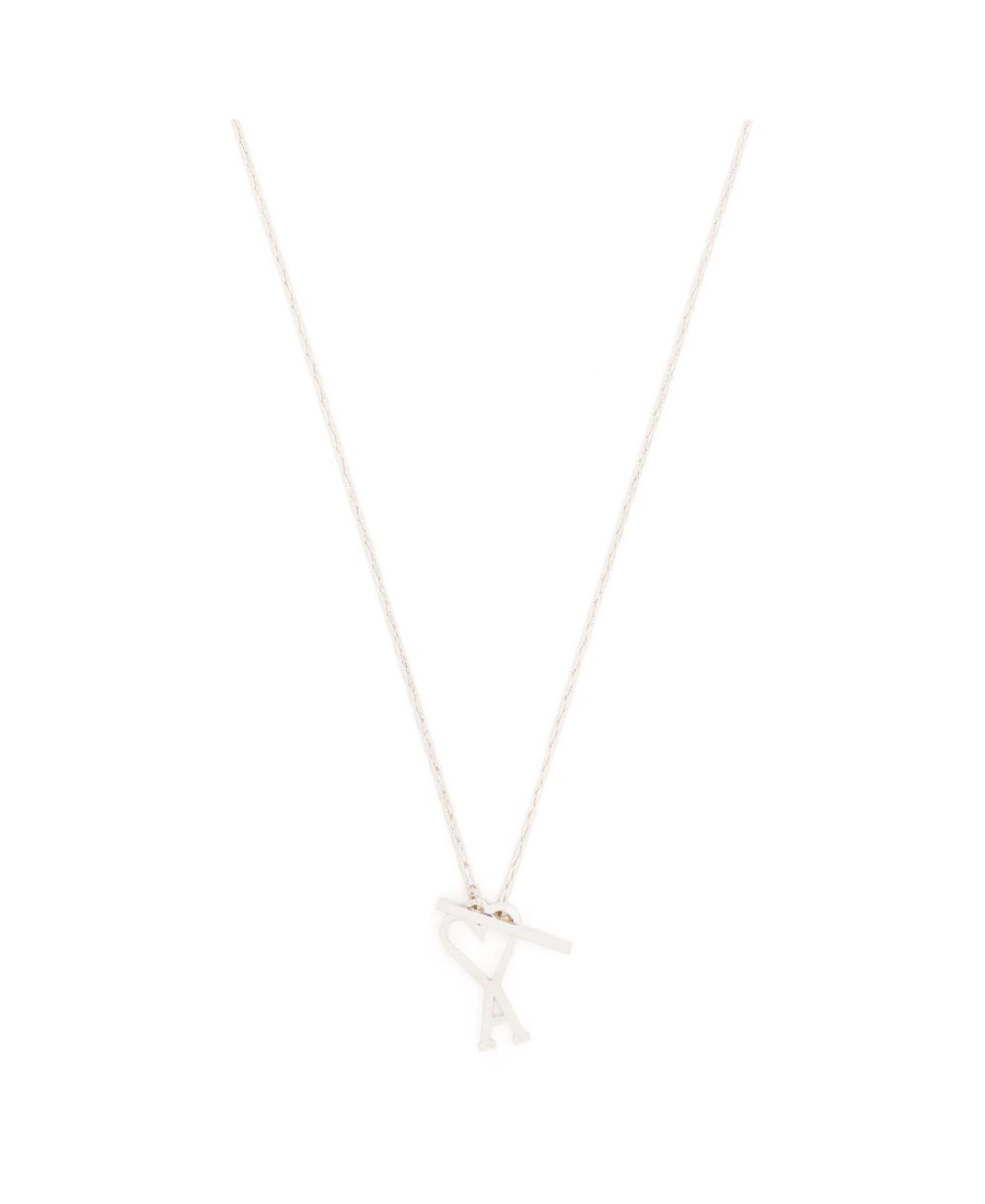 Ami Alexandre Mattiussi Ami De Coeur Chain Necklace In White