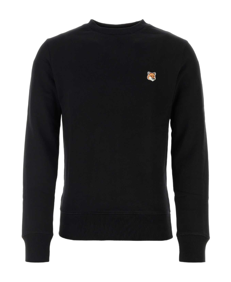 Maison Kitsuné Black Fox Head Long Sleeve T-shirt In Black