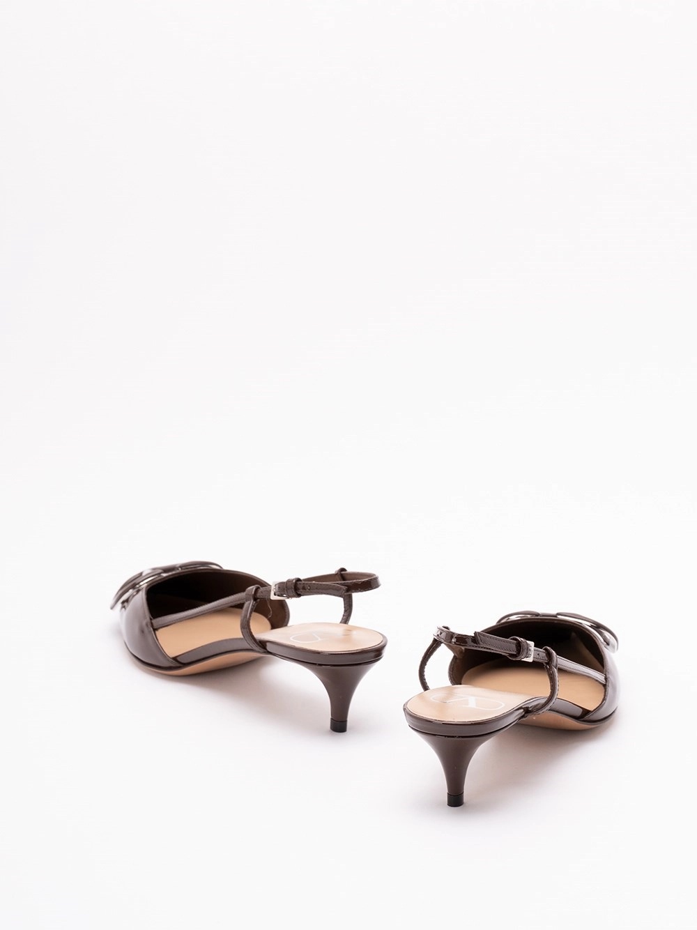 Valentino Vlogo Signature Pointed Toe Pumps In Brown
