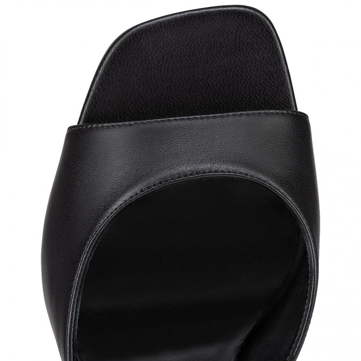 Christian Louboutin Condora Leather Red Sole Mule Sandals In Black