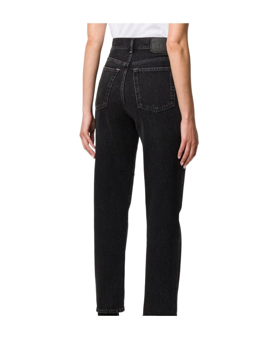 Acne Studios Mece Straight-leg Cropped Jeans In Black
