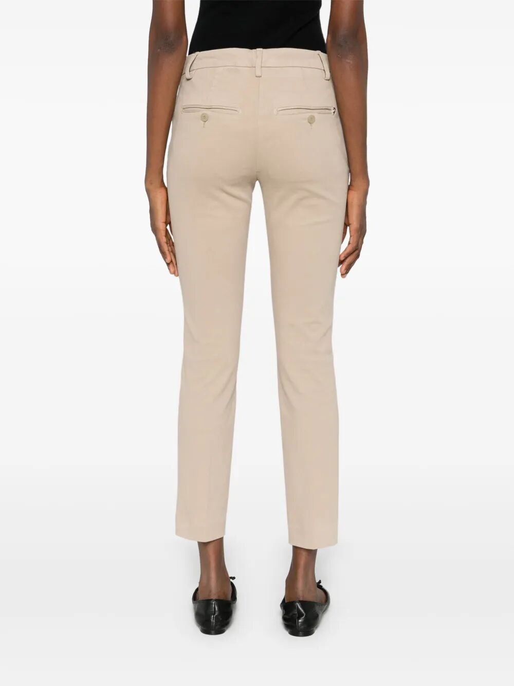 Dondup Cotton Trousers In Neutral