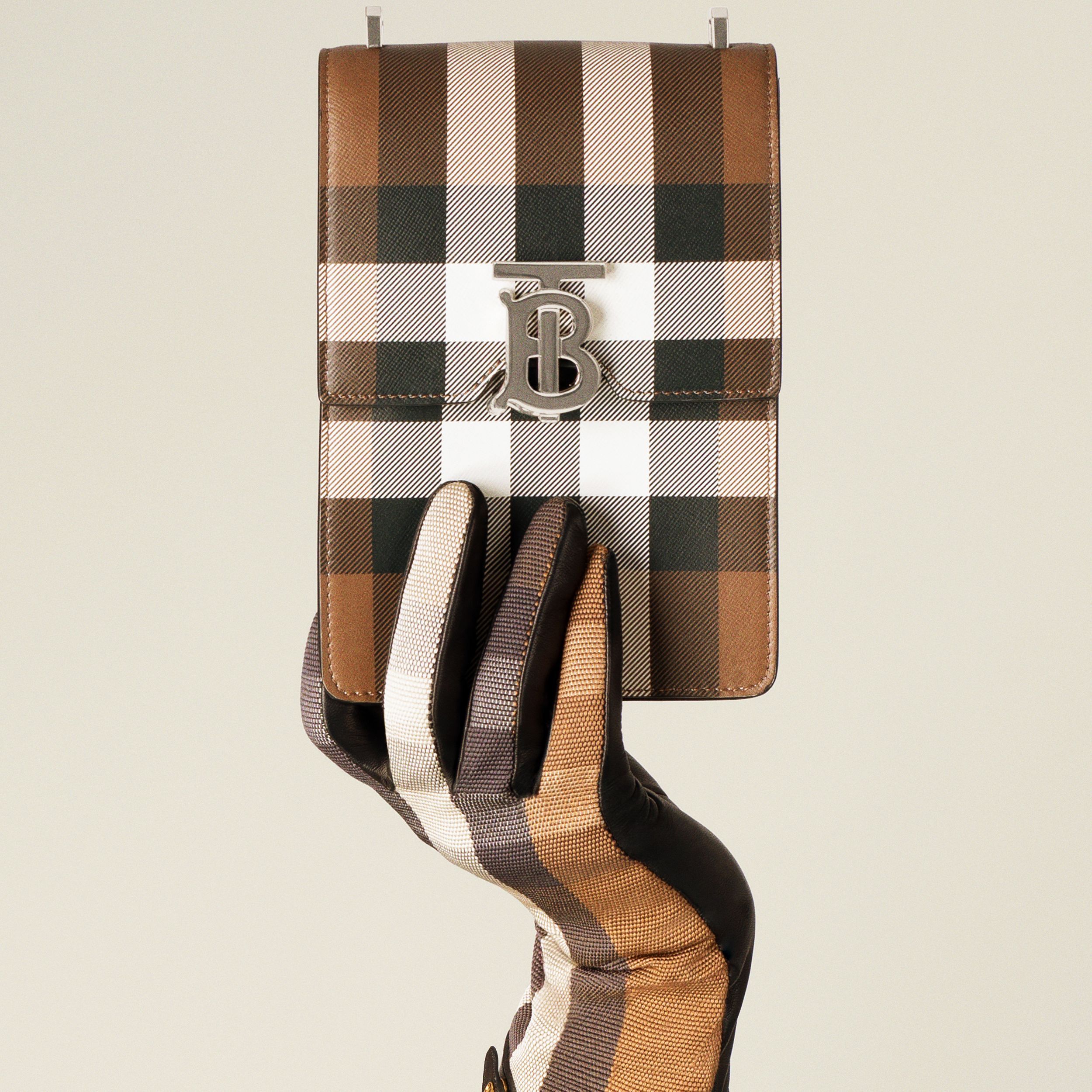 Burberry Robin Check-pattern Bag In Black