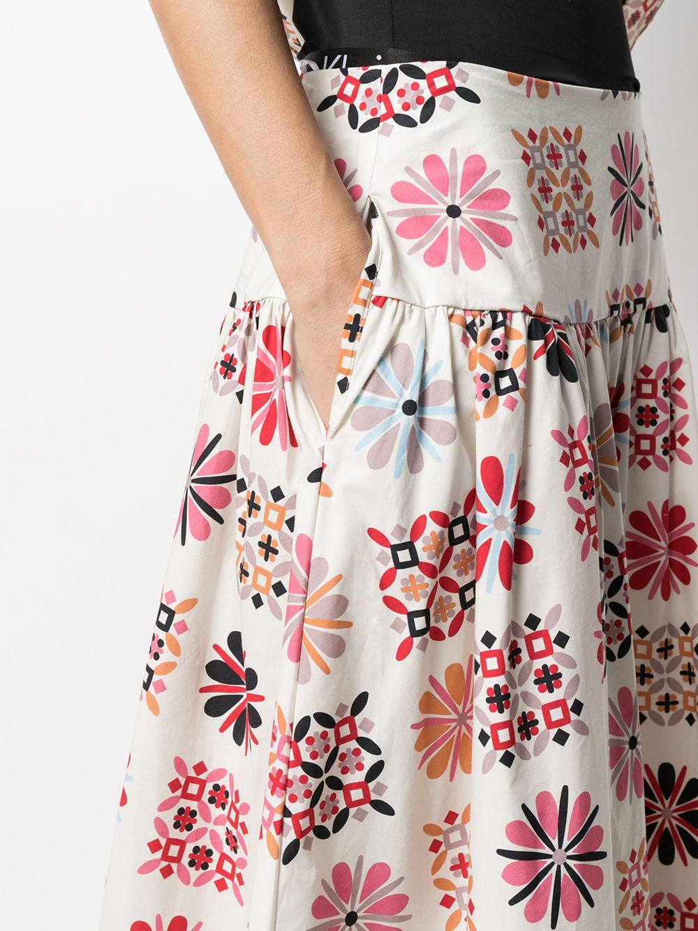 La Doublej Balletto Medium Length A-line Skirt In Pink