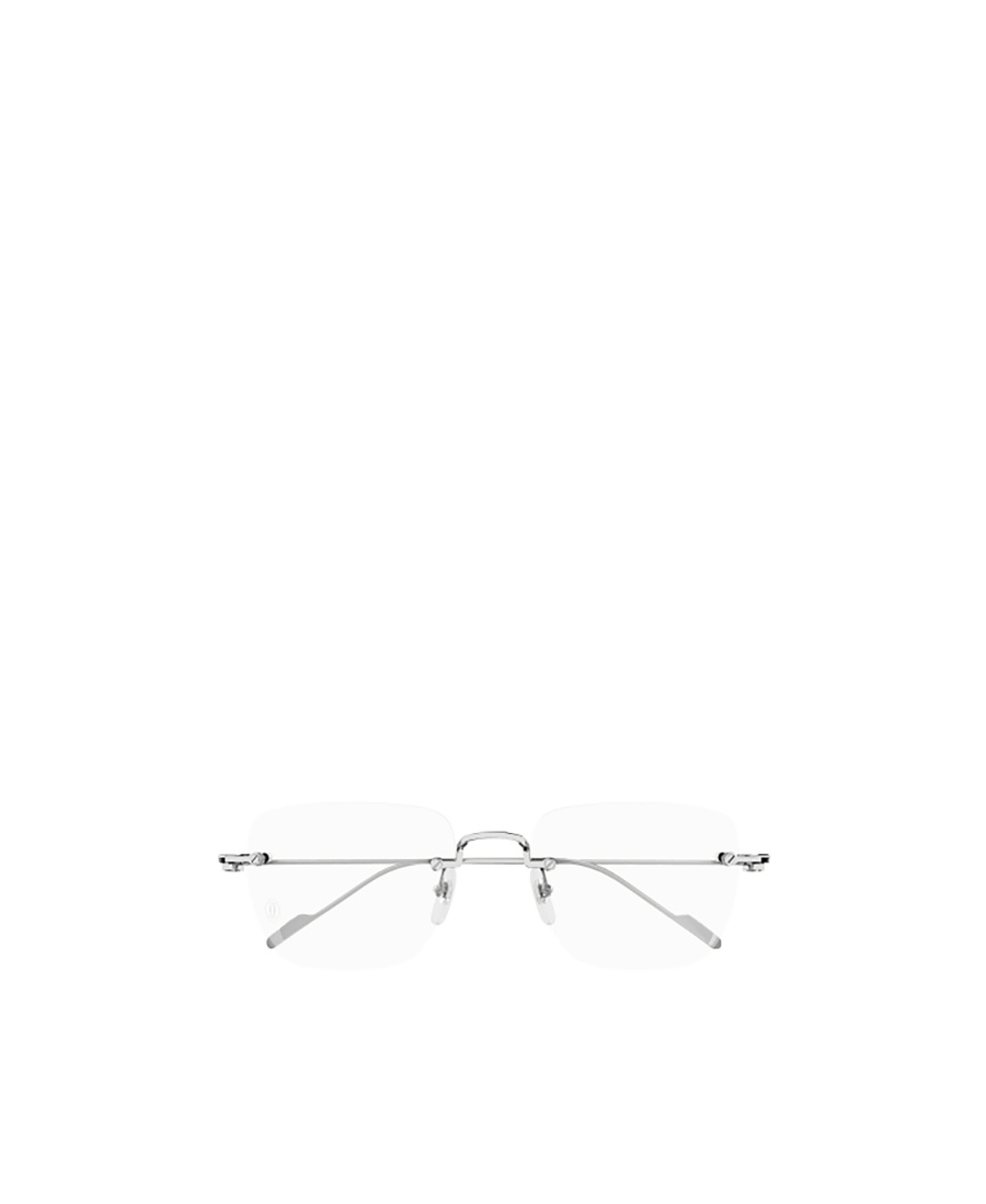 Cartier Rectangle Rimless Glasses In White