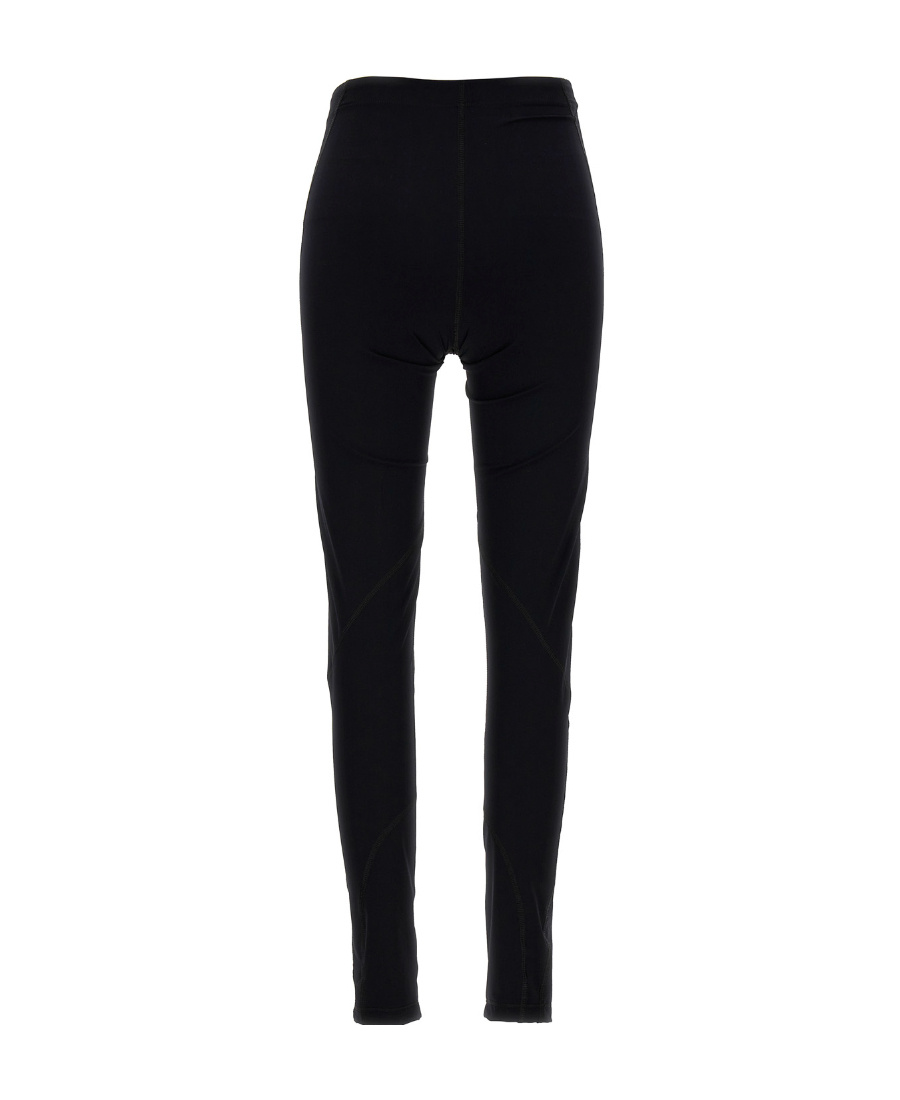 Jil Sander Black Leggings With Printed Waistband In Black