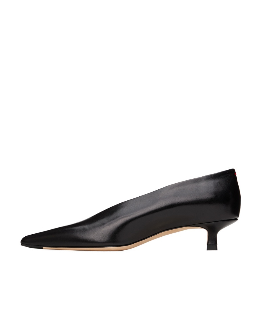 Aeyde Clara Pointed-toe Leather Pumps In Black