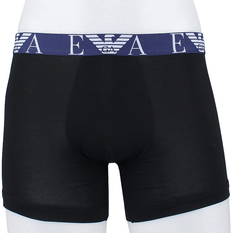 Emporio Armani Logo-waistband Boxers Set Of 3 In Black