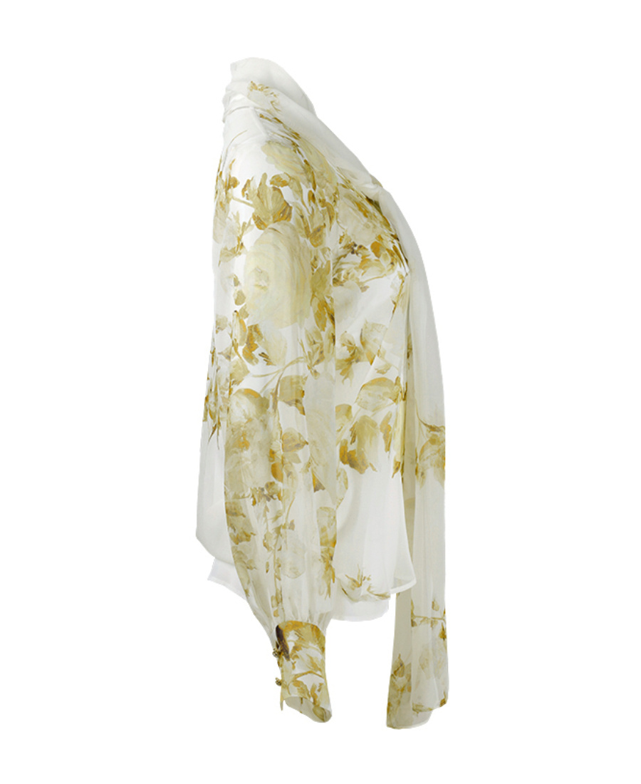 MAX MARA TWO-PIECE SET OF PRINTED BLOUSE