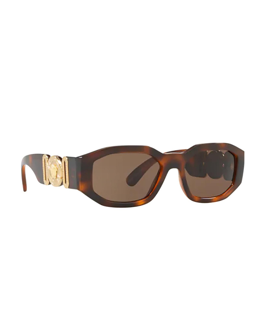 Versace Eyewear Rectangular Frame Sunglasses In Brown
