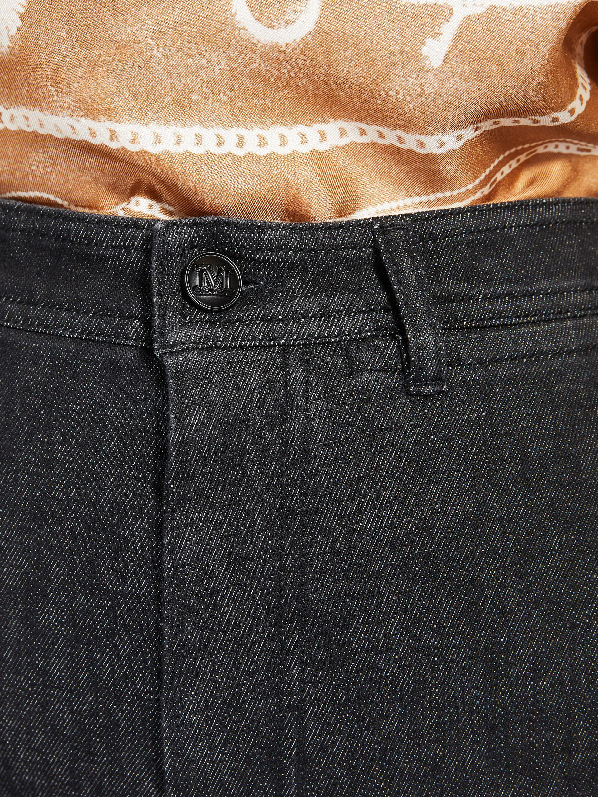 Max Mara Dark Wash Straight-leg Jeans In Black