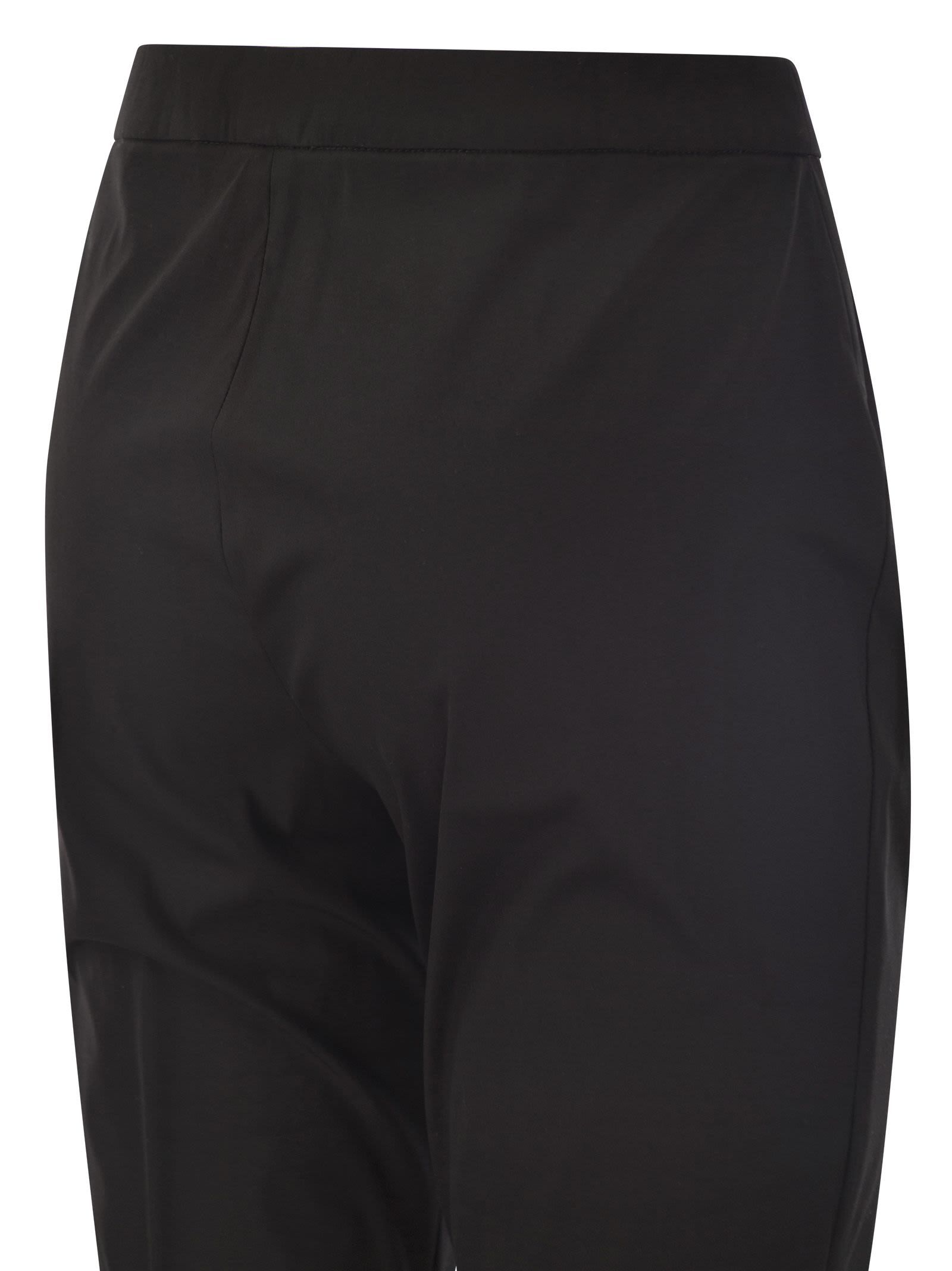 Fabiana Filippi Slim Trousers In Technical Cotton In Black