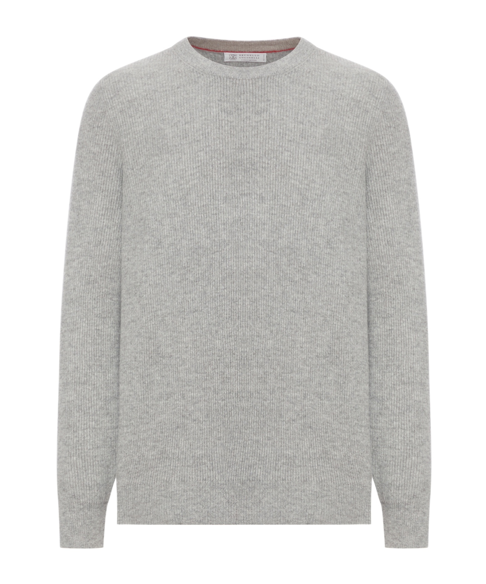 Brunello Cucinelli Crewneck Cashmere Sweater In Gray