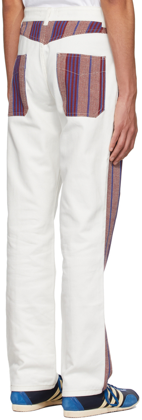 WALES BONNER STITCHED STRAIGHT JEANS