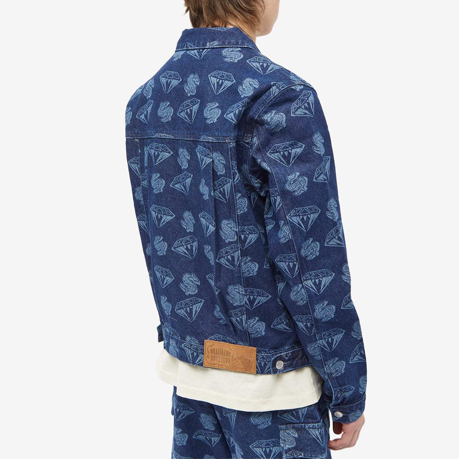 Billionaire Boys Club Logo Printed Denim Jacket In Blue
