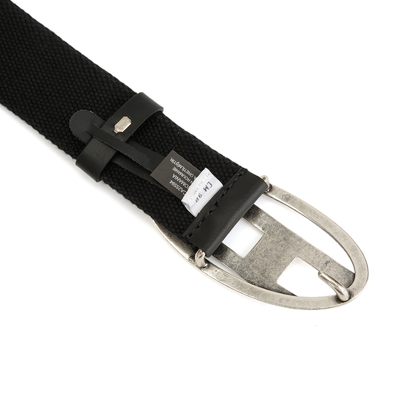 Diesel B-1dr Tape Cotton Belt In Black
