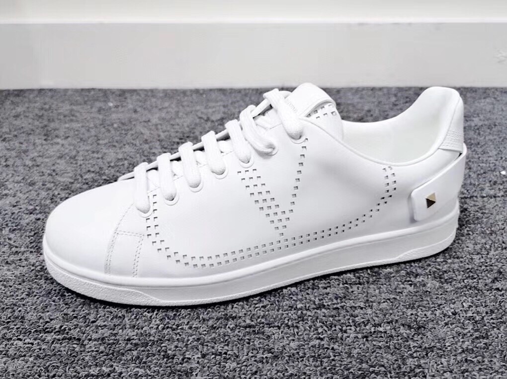 Valentino Backnet Low-top Sneakers In White