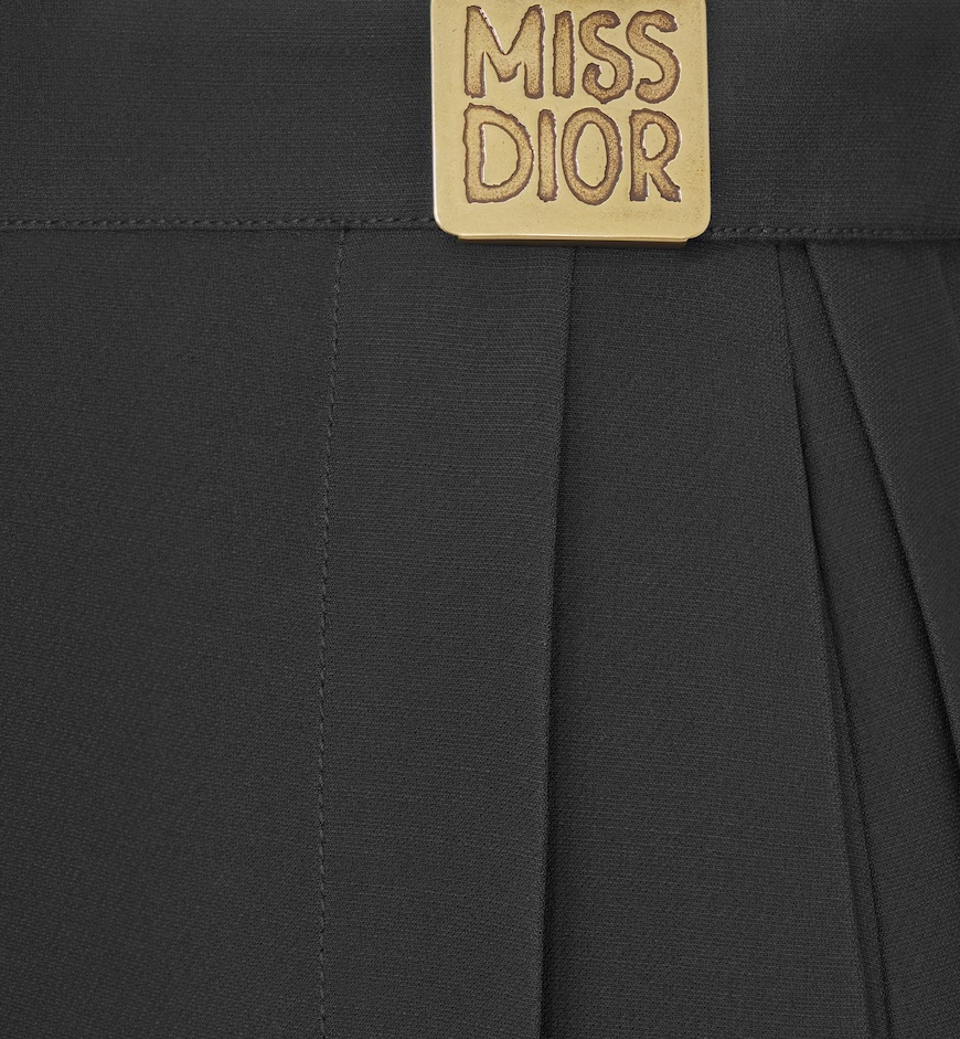 Dior Wool Skirt Shorts In Black