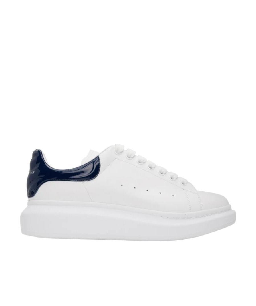 Alexander Mcqueen Oversized Lace-up Leather Sneakers In White