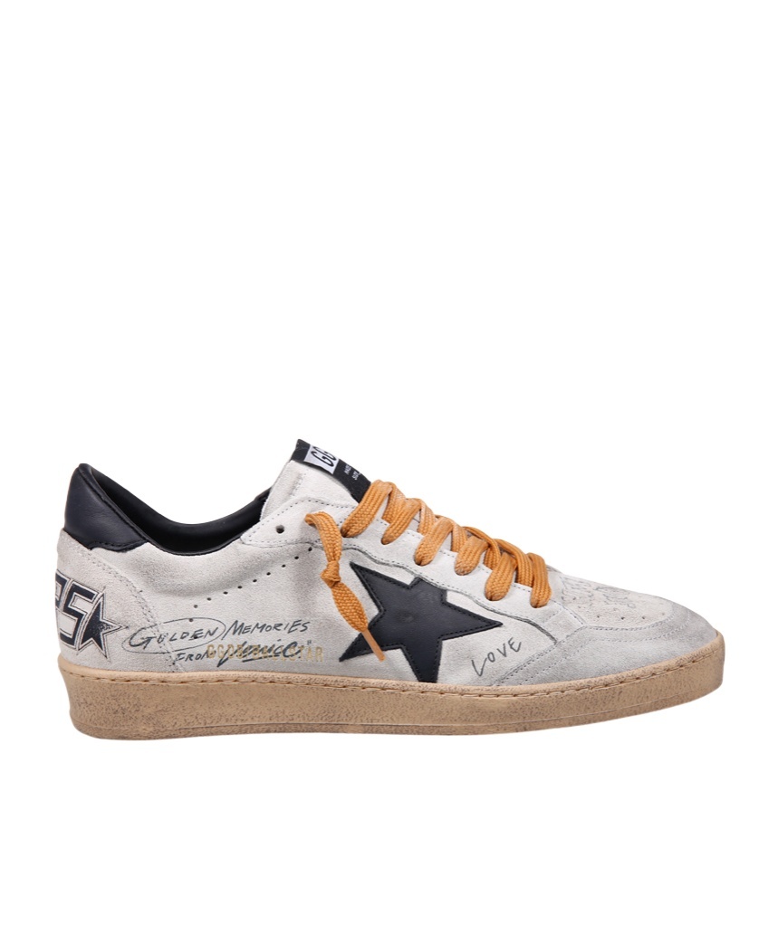 Golden Goose Ballstar Suede Upper Toe Tongue And Spur Leather Star And Heel Sneakers Black