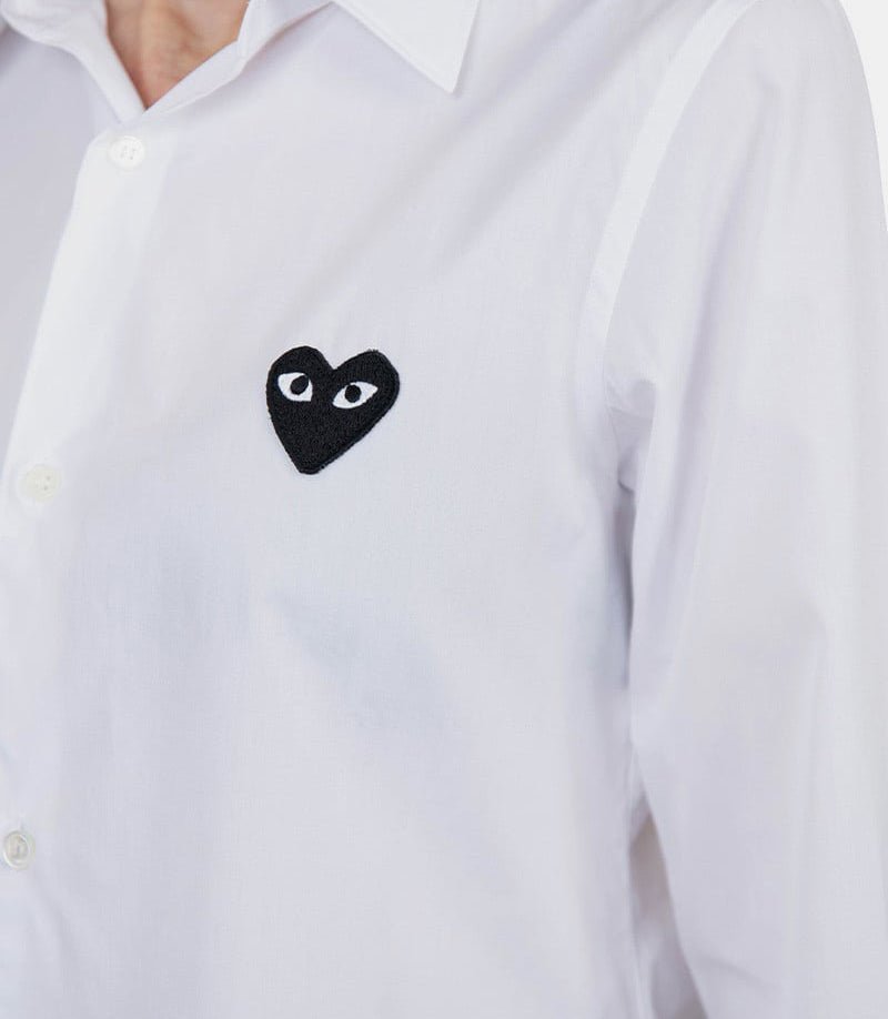 Comme Des Garçons Play Logo Shirt In White