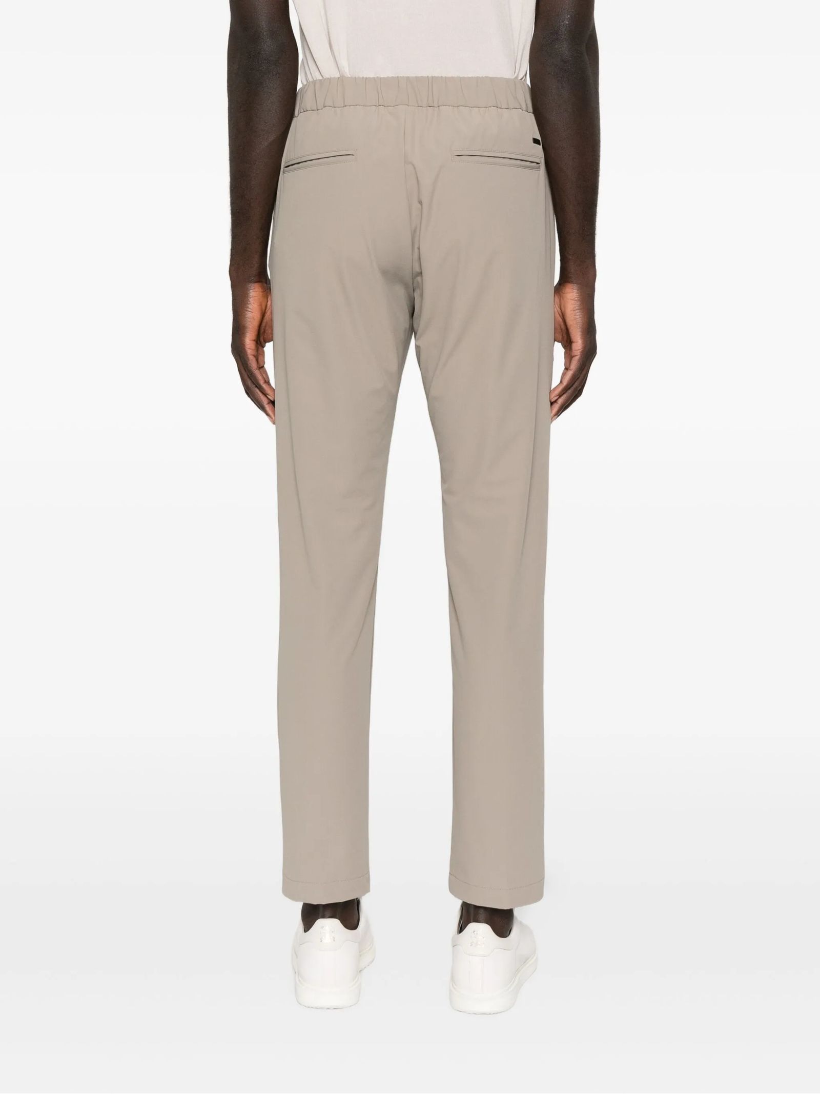 Herno Pleated Drawstring Trousers In Brown