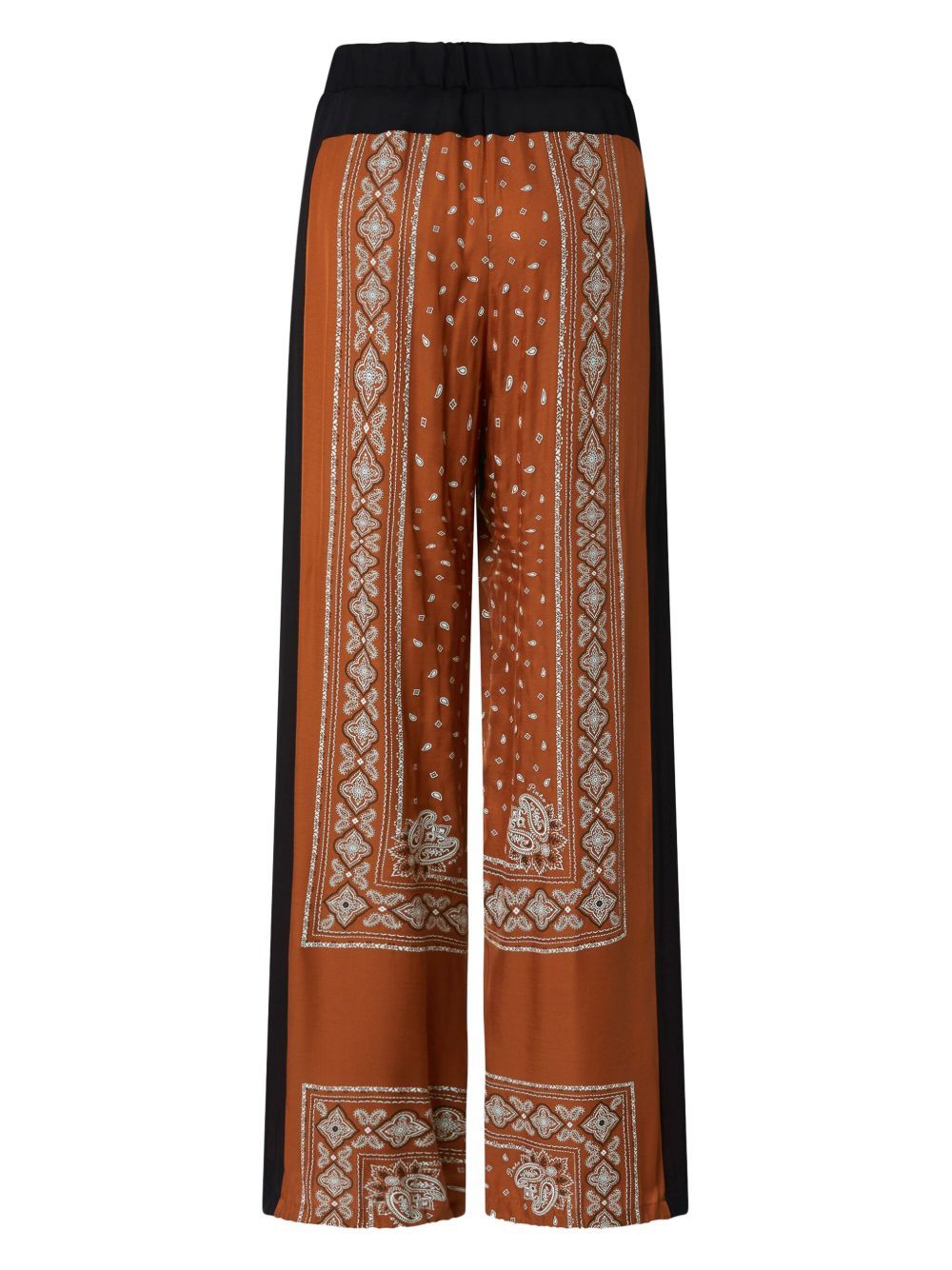 Pinko Pantalon À Imprimé Bandana Ample Et Léger In Brown