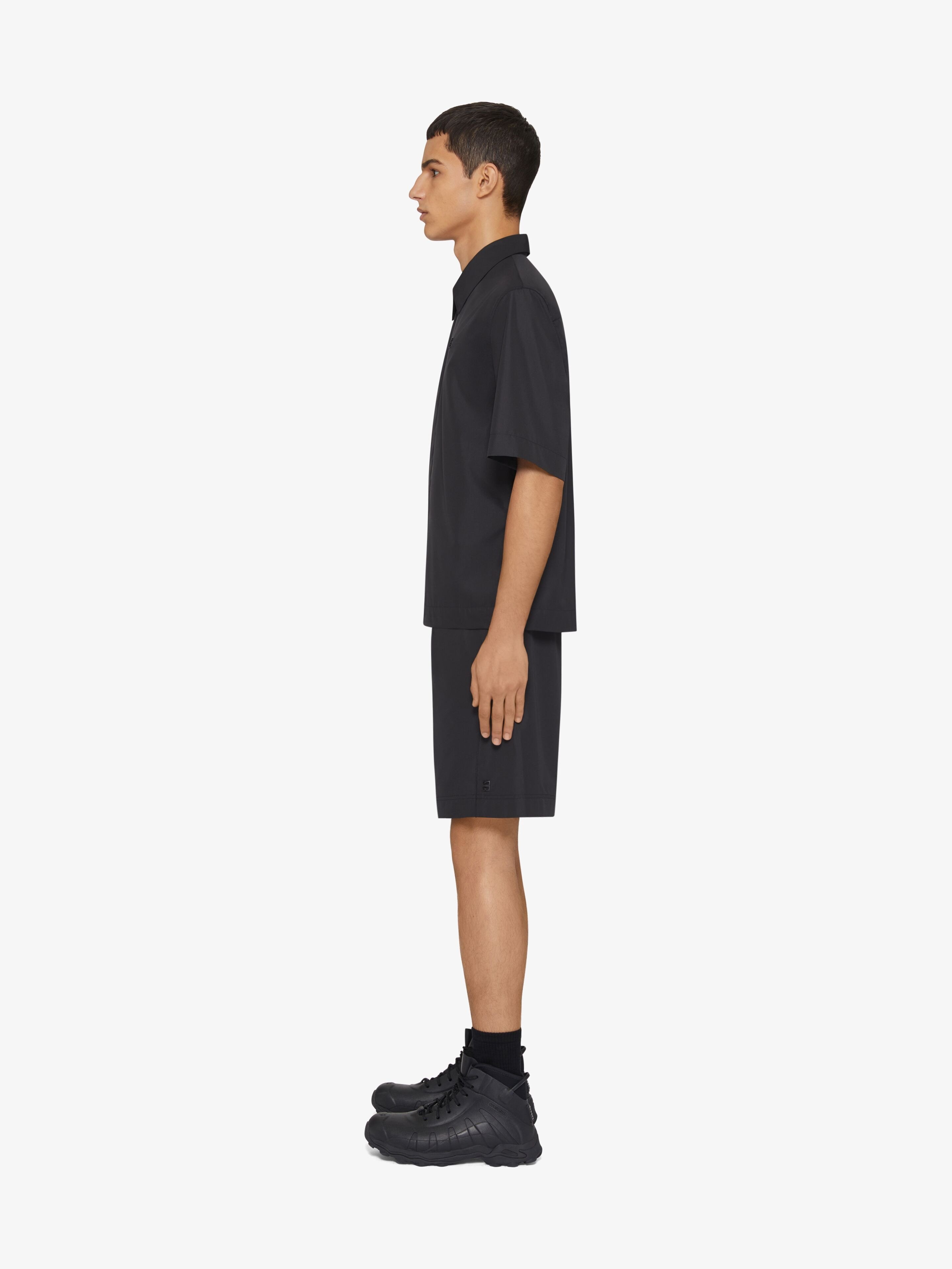 Givenchy Chemise Zippée À Détail 4g In Black