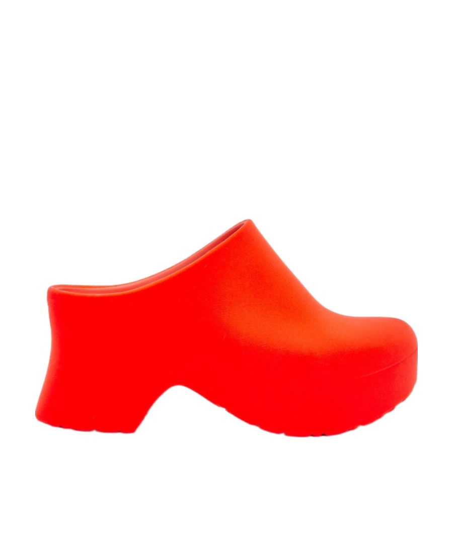 Loewe Orange Slip On Mules In Red