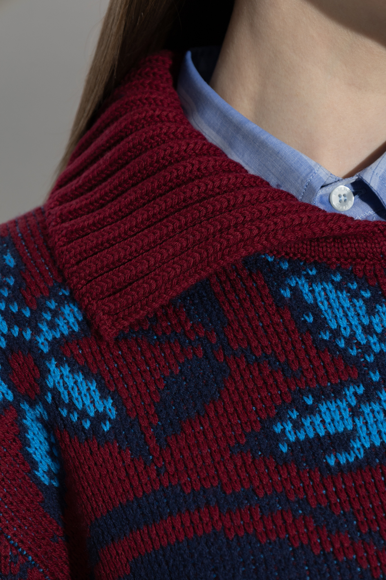 Etro Chunky Knitwer With Shawl Collar Knitwear Multicolor In Red